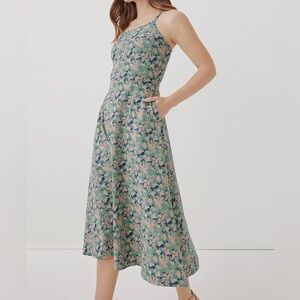 PACT Cotton Fit and Flare Midi Dress
